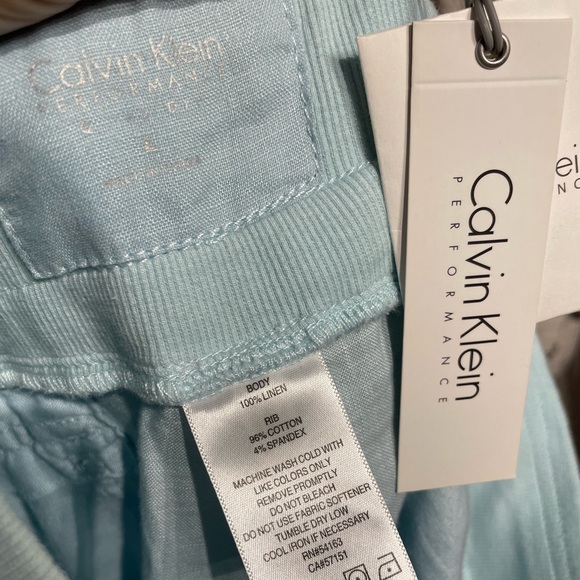 NWT Linen Performance Mint Tapered Skinny Trousers Summer Casual work Drawstring - Picture 8 of 9